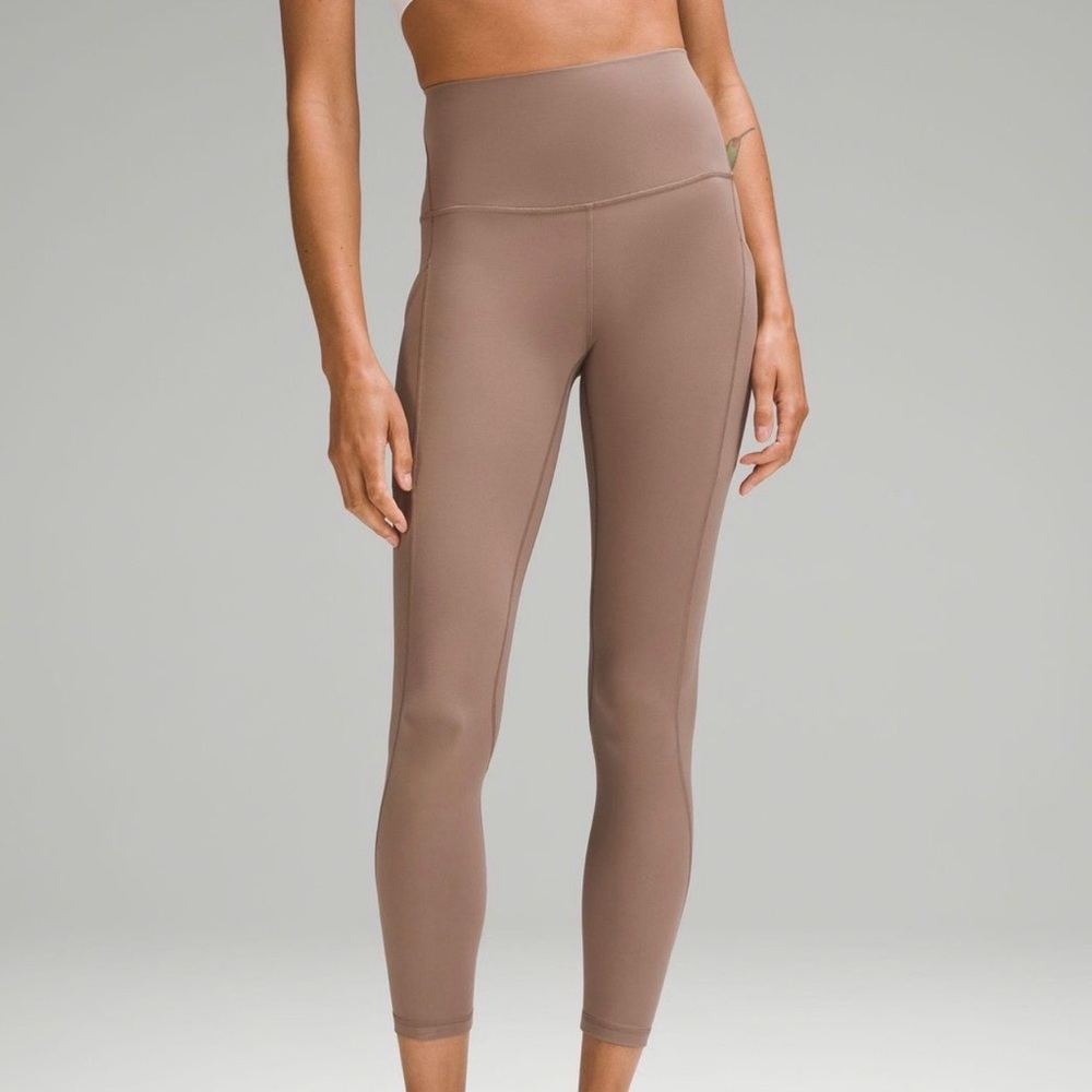 Lululemon Align High Rise Pant Pockets Leggings 25” Taupetastic 4 (Small)